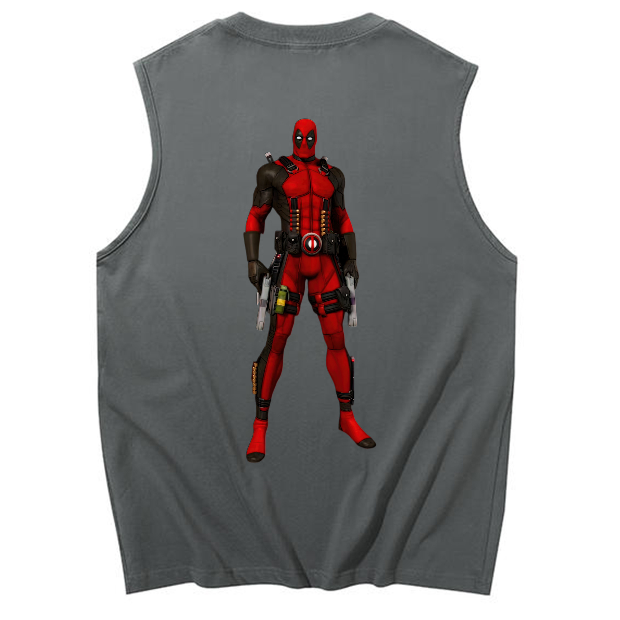 （画像用） Deadpool デッドプール コットン100％タンクトップ（背面プリント）